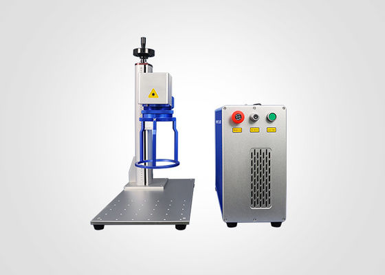 Mesin penandaan laser serat genggam untuk logam stainless steel besi / aluminium / tembaga / tembaga
