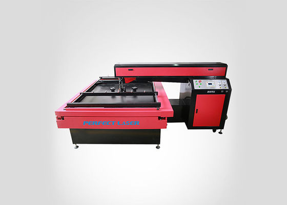 300w 400w area kerja yang disesuaikan merah kuning Double Laser Head CO2 Glass Laser Tube Die Board Laser Cutting Machine