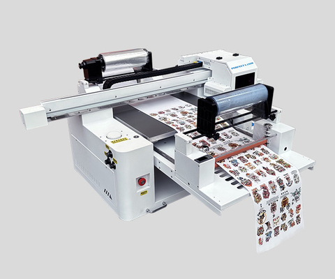 Mesin Pencetakan Terpadu Flatbed Terpadu 3 Nozzle Akrilik Plastik Crystal Label Roll to Roll