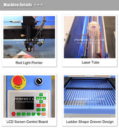 Mesin Pemotong Laser CO2 Flat Bed Akurasi Tinggi / Mesin Ukiran Laser Kaca