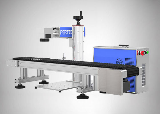 Mesin Penandaan Laser Serat Otomatis 220V dengan Sabuk Konveyor Khusus PEDB-460