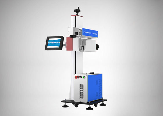 1064nm 20W Mesin Penandaan Laser Terbang yang Dapat Diangkat Untuk Lini Produksi